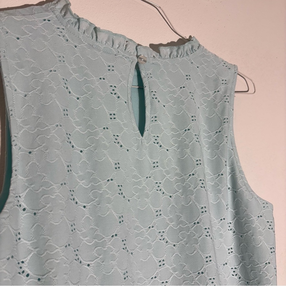 Women’s Sleeveless Stretchy Lace Top - Mint SZ M - Picture 6 of 11